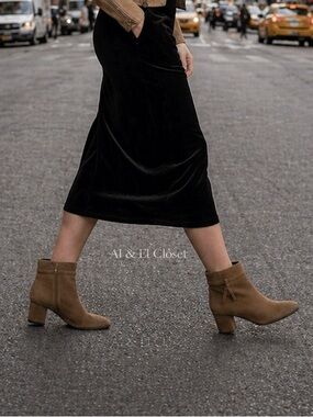 Kate Spade New York Knott Mid Boot Tan Suede Ankle Boots Women’s US 9.5B NWB